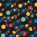 Vector bright vinyl seamless pattern Royalty Free Stock Photo