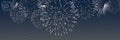 Vector Brightly Colorful Fireworks on the background of the night sky