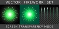 Vector Brightly Colorful Green Firework Royalty Free Stock Photo