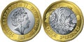 British coin one pound new 12-sided design