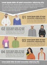 Vector brochure backgrounds with muslim people.