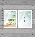 Vector Brochure Flyer design Layout template. Ecology background Royalty Free Stock Photo