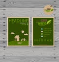 Vector Brochure Flyer design Layout template. Ecology background Royalty Free Stock Photo