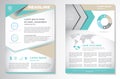 Vector Brochure Flyer design Layout template, size A4, Front page and back page, infographics. Easy to use and edit.