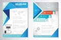 Vector Brochure Flyer design Layout template, size A4, Front page and back page, infographics. Easy to use and edit.