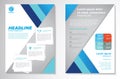 Vector Brochure Flyer design Layout template, size A4, Front page and back page, infographics. Easy to use and edit.