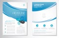 Vector Brochure Flyer design Layout template, size A4, Front page and back page, infographics. Easy to use and edit.