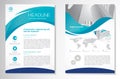 Vector Brochure Flyer design Layout template, size A4, Front page and back page, infographics. Easy to use and edit.