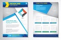 Vector Brochure Flyer design Layout template, size A4, Front page and back page, infographics. Easy to use and edit.