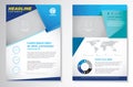 Vector Brochure Flyer design Layout template, size A4, Front page and back page, infographics. Easy to use and edit.
