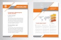 Vector Brochure Flyer design Layout template, size A4, Front page and back page, infographics. Easy to use and edit.