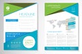 Vector Brochure Flyer design Layout template, size A4, Front page and back page, infographics. Easy to use and edit.