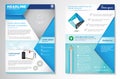 Vector Brochure Flyer design Layout template, size A4, Front page and back page, infographics. Easy to use and edit.