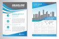 Vector Brochure Flyer design Layout template, size A4, Front page and back page, infographics. Easy to use and edit.