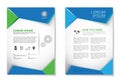 Vector Brochure Flyer design Layout template, size A4, Front page and back page, infographics. Easy to use and edit.