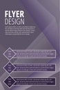 Vector Brochure Flyer design template in purple color - illustration