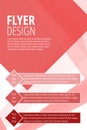 Vector Brochure Flyer design template in red color