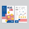 Vector brochure, flyer, magazine cover booklet poster design template.layout world business economic annual report set of corpora