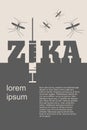 Vector brochure, report or flyer design template. Zika fever relative