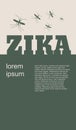 Vector brochure, report or flyer design template. Zika fever relative