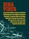 Vector brochure, report or flyer design template. Zika fever relative