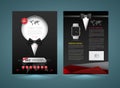 Vector brochure template design tuxedo style.