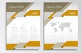 Vector brochure template A4 format layout headers