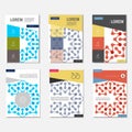 Vector brochures with abstract figures. Design pattern