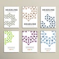 Vector brochures with abstract figures. Design pattern
