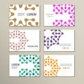 Vector brochures with abstract figures. Design pattern