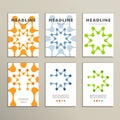 Vector brochures with abstract figures. Design pattern