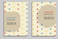 Vector brochures vintage dots style