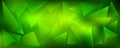 Vector Broken Glass Green Horizontal Background. Explosion, Destruction Cracked Surface Illustrationwith Gradient.