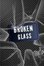 Vector broken glass. Isolated realistic cracked glass effect, concept element. To use Complete Glass texture release clipping mask