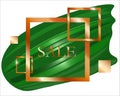 Vector bronze abstract frame for marketing offers