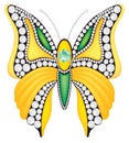 Vector brooch with diamonds