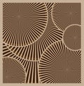 Vector brown abstract background. Abstract beige circles, wheels.