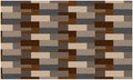 Vector brown bricks background pattern Royalty Free Stock Photo