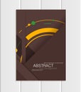 Vector brown brochure A5 or A4 format material design element corporate style Royalty Free Stock Photo