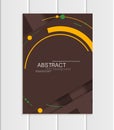 Vector brown brochure A5 or A4 format material design element corporate style Royalty Free Stock Photo