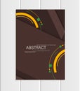 Vector brown brochure A5 or A4 format material design element corporate style Royalty Free Stock Photo