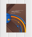 Vector brown brochure A5 or A4 format material design element corporate style Royalty Free Stock Photo