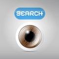 Vector Brown Eye and Search Button