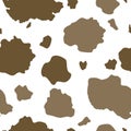 Vector Brown Shades Cow Print seamless pattern background Royalty Free Stock Photo