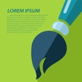 Vector brush icon. Eps10 Royalty Free Stock Photo