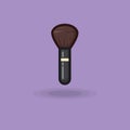 Vector brush icon for make up. Illustration brush for powder and blush Royalty Free Stock Photo