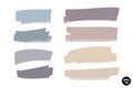 Vector brush stroke set. Pastel collor artistic small artistic backdrops collection. Abstract backgrounds. Royalty Free Stock Photo