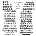 Vector brushes templates set. Make a brush with this template. Royalty Free Stock Photo