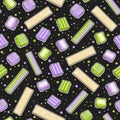 Vector Bubble Gum seamless pattern Royalty Free Stock Photo