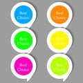 Vector bubble speech stickers set